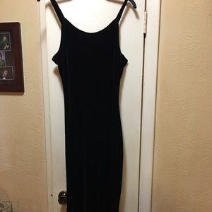 Black velvet dress